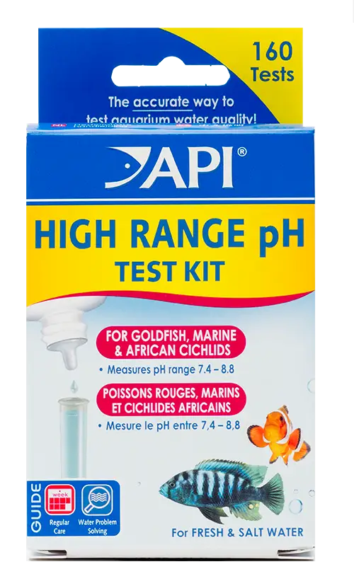API High Range pH Test Kit for Fresh and Salt Water, 160 Tests