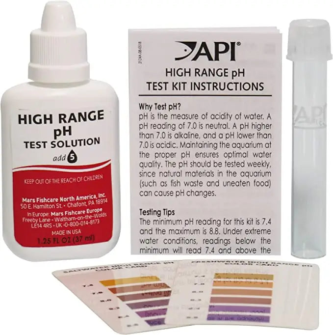 PH Test Kit High Range with clear tube and color chart