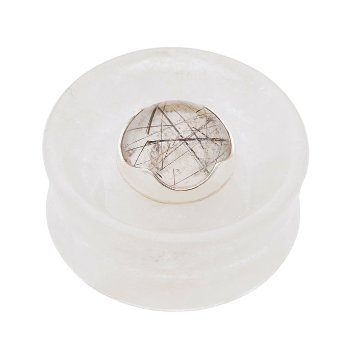 Quartz & Tourmalated Quartz Stone Inlay Plugs
