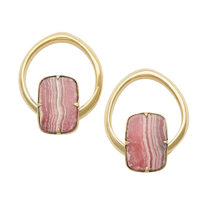 Rhodochrosite Prong Coils