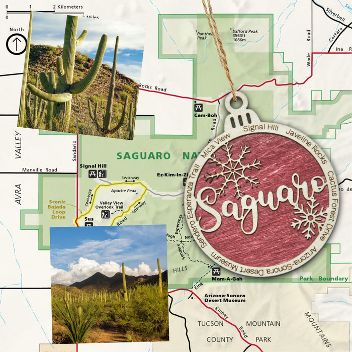 Saguaro National Park Christmas Ornament - Round