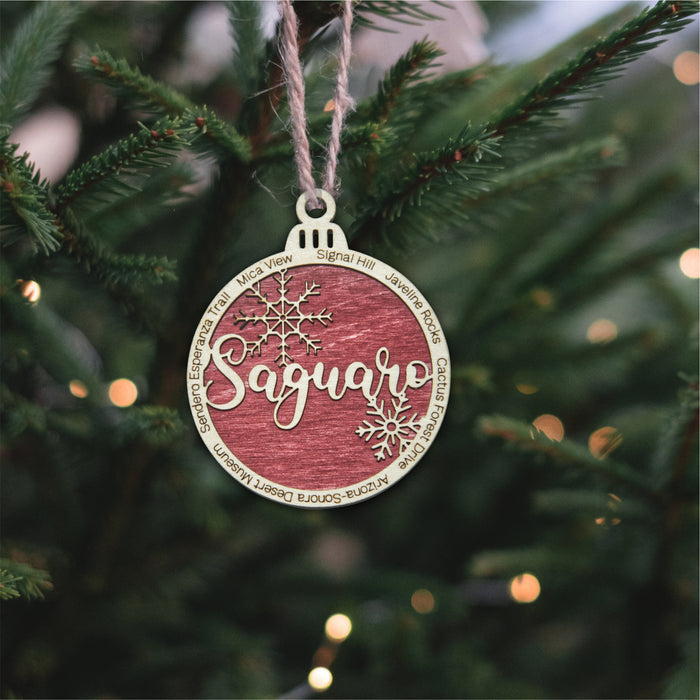 Saguaro National Park Christmas Ornament - Round