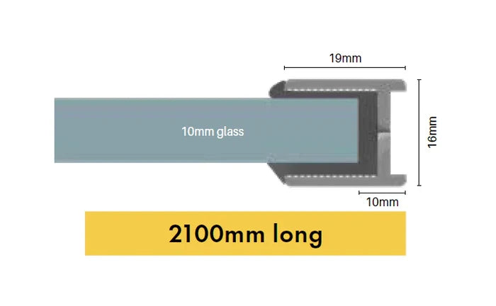 Brushed Nickel Frameless Wall to Wall Shower Screen with Dry Glaze U Channels - Image 7