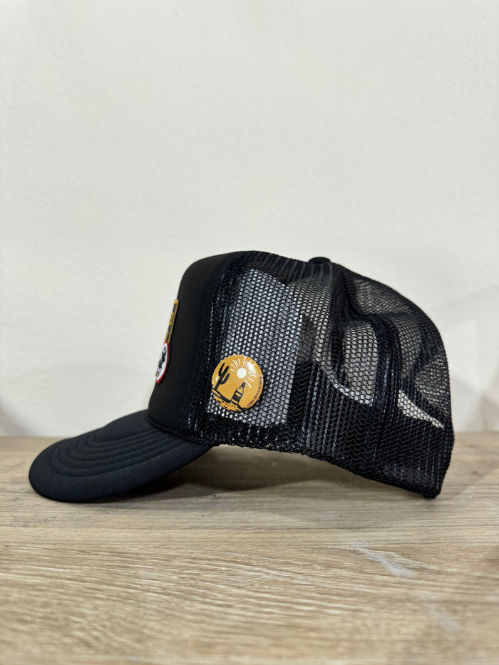 Savin Horses Snapback Hat in Black