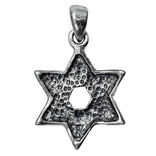Pendant - Silver 925 Jewish Magen David Pendant Necklace Star Of David Hand Made 0.7x0.9"