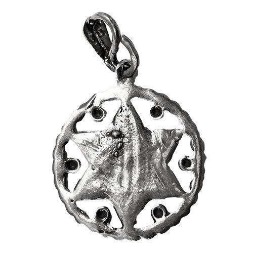 Pendant - Silver 925 Jewish Magen David Pendant Necklace Star Of David Hand Made Ø 0.75"