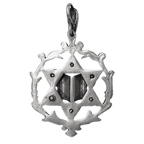 Pendant - Silver 925 Jewish Magen David Pendant Necklace Star Of David Hand Made Ø 0.9"