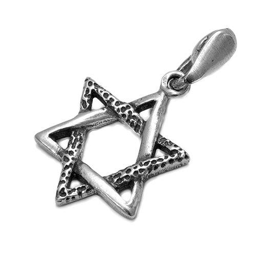 Pendant - Silver 925 Jewish Magen David Pendant Necklace Star Of David HandMade 0.6 X 0.8"