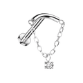 Silver Chain Titanium Threadless Labret 5mm