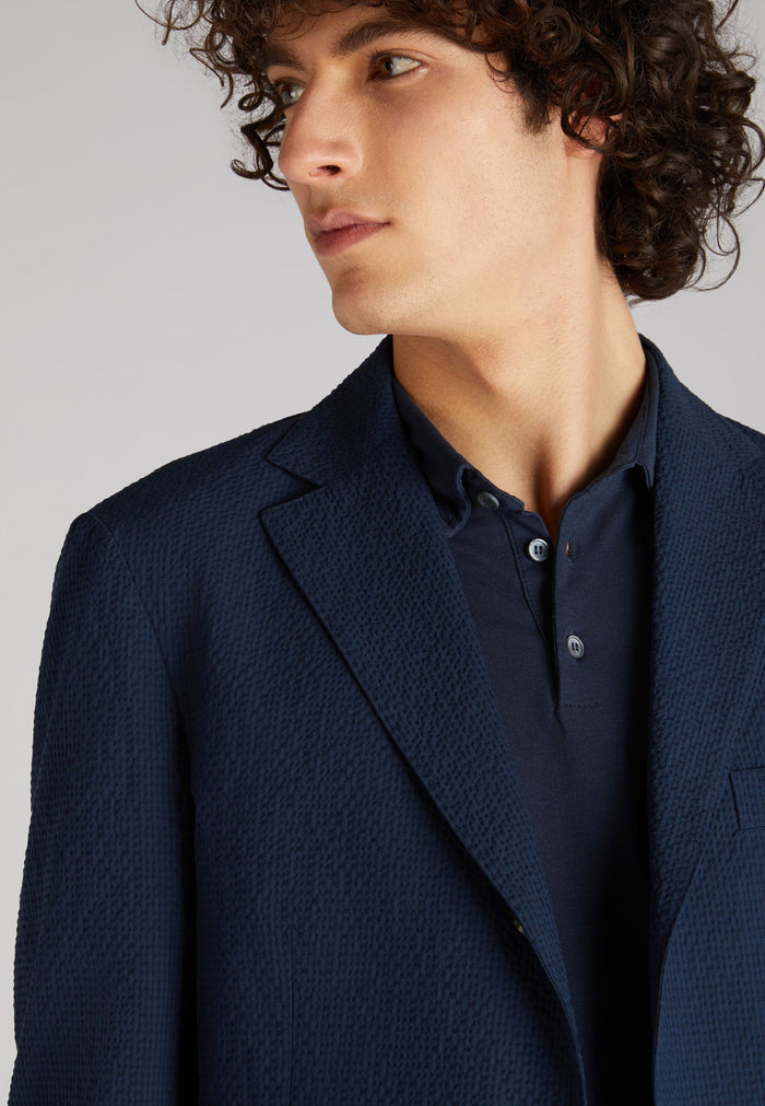 Zanone - Slim-fit organic IceCotton polo shirt - blue copy