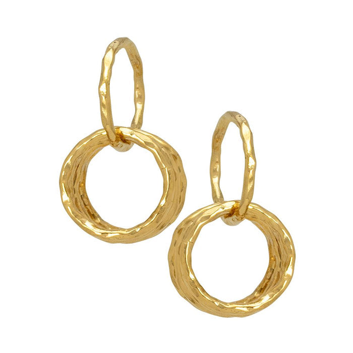Solid Brass Hammered JUMP Rings 10g