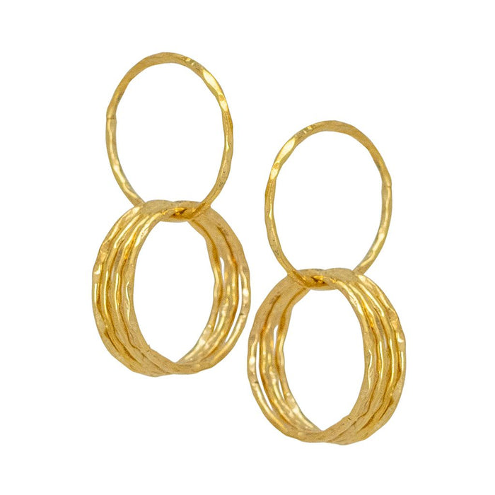 Solid Brass Hammered JUMP Rings 16g