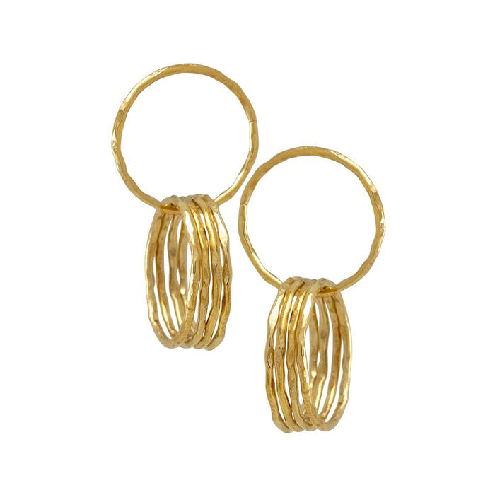 Solid Brass Hammered JUMP Rings 16g