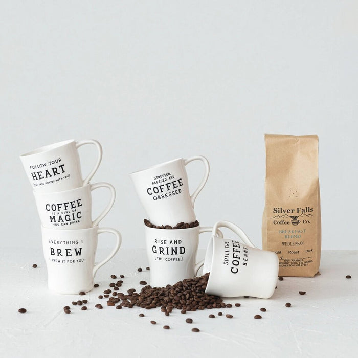 'Spill the Coffee' 12 oz Stoneware Mug