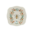 Stoneware Scalloped Plate, Bee