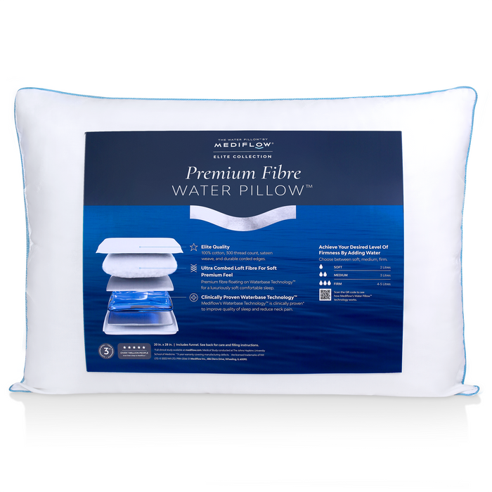 The Water Pillow by Mediflow - Elite Premium Fiber