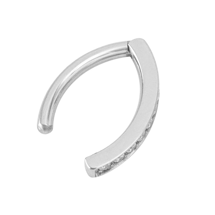 Titanium Dash Clicker - Clear CZ (16g and 14g)