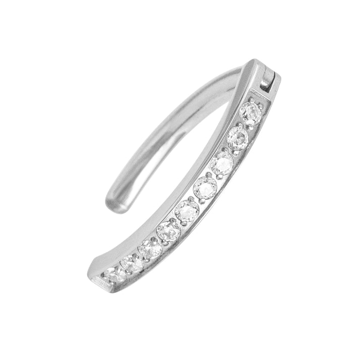 Titanium Dash Clicker - Clear CZ (16g and 14g)