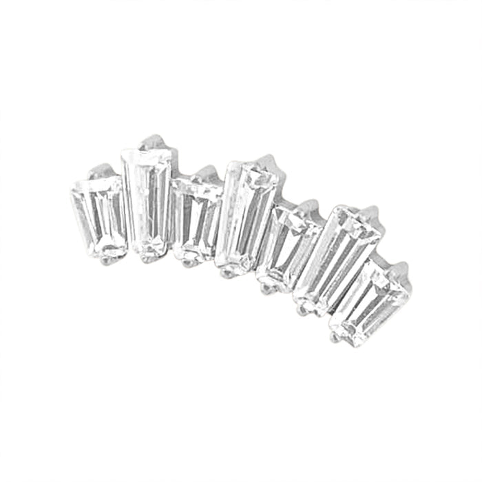 Titanium Queen Threadless End - Clear CZ (18g/16g)
