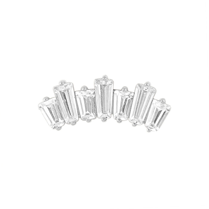 Titanium Queen Threadless End - Clear CZ (18g/16g)