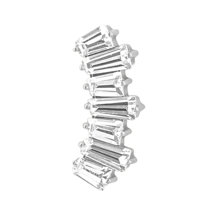 Titanium Queen Threadless End - Clear CZ (18g/16g)