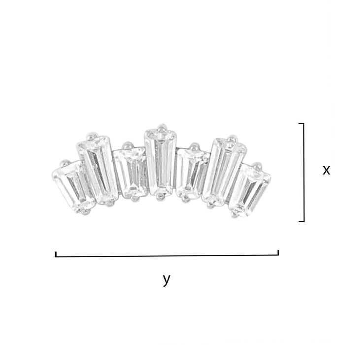 Titanium Queen Threadless End - Clear CZ (18g/16g)