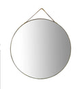 Velvet Edged Wall Mirrors with Hangers, 8" Round