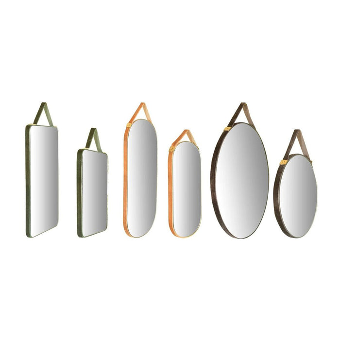 Velvet Edged Wall Mirrors with Hangers, 8"