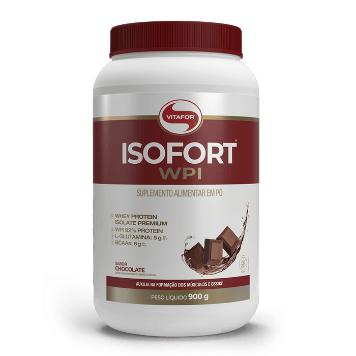 VITAFOR | Whey Isolado ISOFORT Sabor Chocolate (900 gramas)