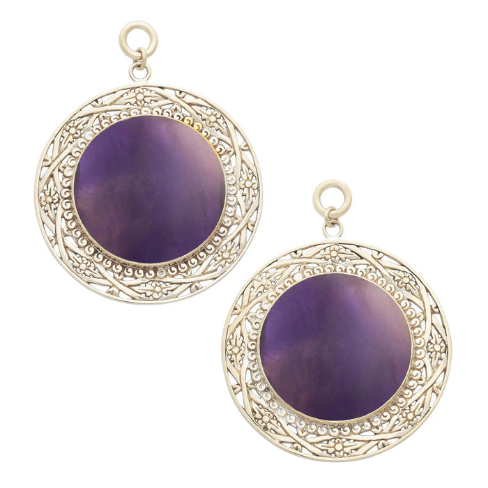 WB 30mm Amethyst Medallion