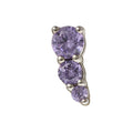 White Rhodium Silver Majestic CZ Pin 18g/16g