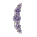 White Rhodium Silver Serenity CZ Pin 18g/16g