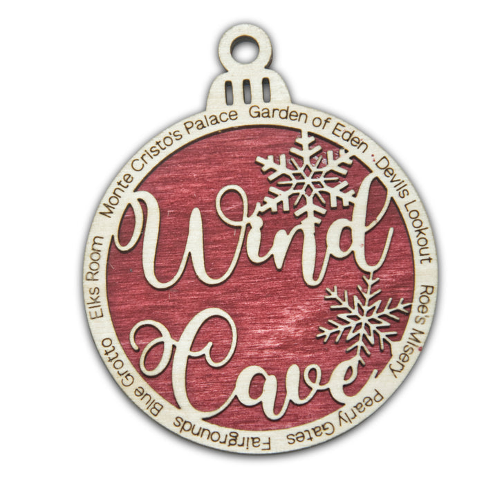 Wind Cave National Park Christmas Ornament - Round