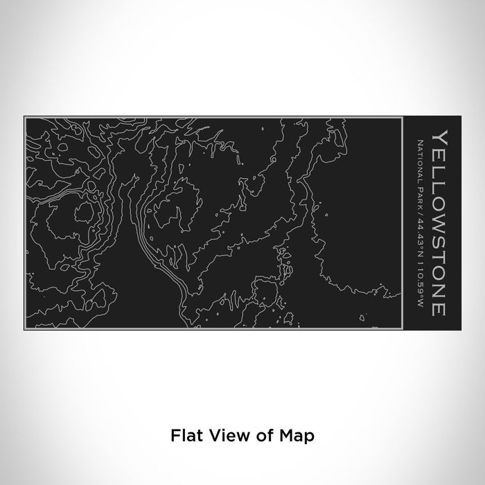 Yellowstone National Park Topographic Map Water Bottle
