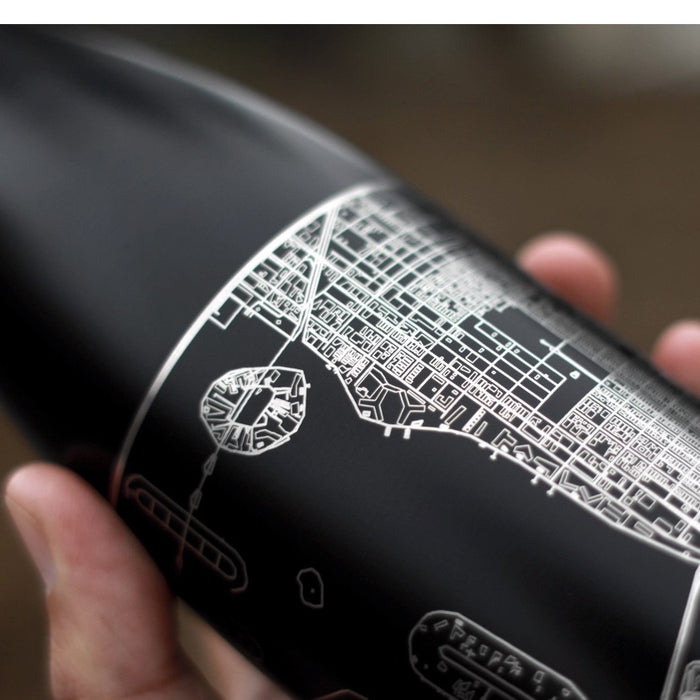 Yellowstone National Park Topographic Map Water Bottle