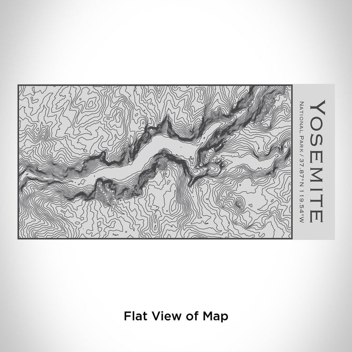 Yosemite National Park Topographic Map Water Bottle