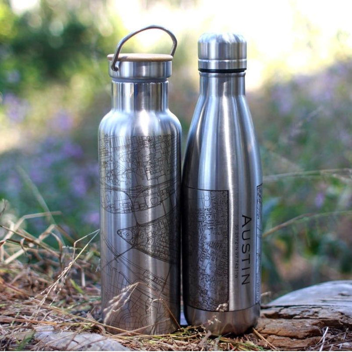Yosemite National Park Topographic Map Water Bottle