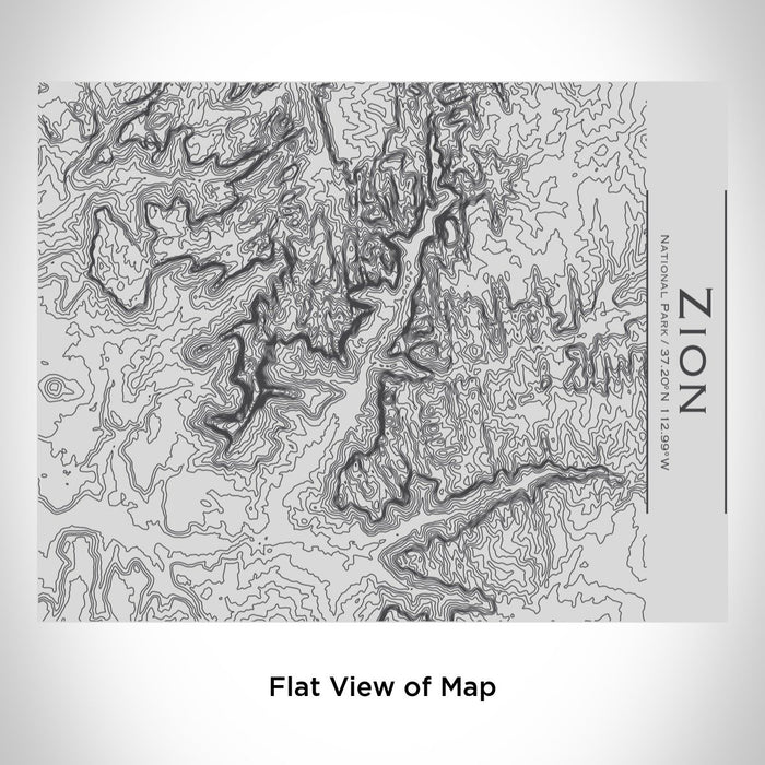 Zion National Park Topographic Map Water Bottle