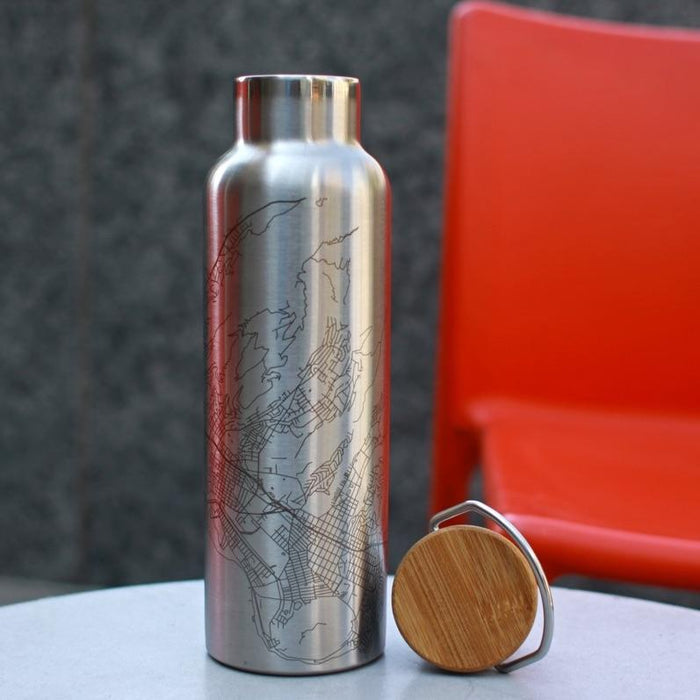 Zion National Park Topographic Map Water Bottle