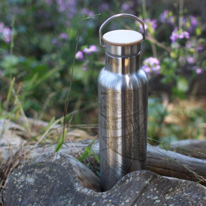 Zion National Park Topographic Map Water Bottle